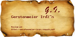 Gerstenmeier Irén névjegykártya